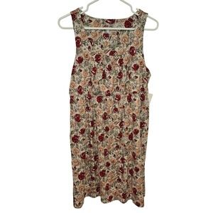 Nottibianche by Cabernet Woman NWT Dress SZ M Empire waist Babydoll Floral Art